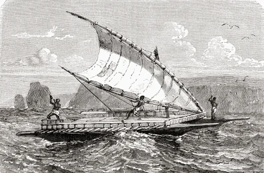 Doppelkanu aus Neukaledonien, aus 